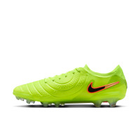 Nike Tiempo Legend 10 Elite Gazon Naturel Chaussures de Foot (FG) Jaune Vif Noir Orange
