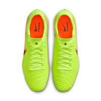 Nike Tiempo Legend 10 Elite Gazon Naturel Chaussures de Foot (FG) Jaune Vif Noir Orange