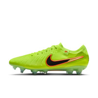 Nike Tiempo Legend 10 Elite IJzeren-Nop Voetbalschoenen (SG) Anti-Clog Neongeel Zwart Oranje