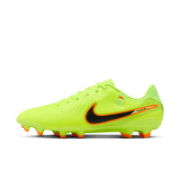 Nike Tiempo Legend 10 Academy Gras / Kunstgras Voetbalschoenen (MG) Neongeel Zwart Oranje