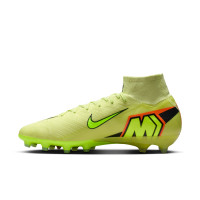 Nike Zoom Mercurial Superfly 10 Elite Gazon Artificiel Chaussures de Foot (AG) Jaune Jaune Néon Orange