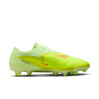 Nike Phantom 6 Low Pro Gazon Naturel Chaussures de Foot (FG) Jaune Orange Noir