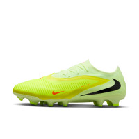 Nike Phantom 6 Low Pro Gazon Naturel Chaussures de Foot (FG) Jaune Orange Noir
