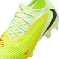 Nike Phantom 6 Low Pro Gazon Naturel Chaussures de Foot (FG) Jaune Orange Noir