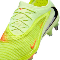 Nike Phantom 6 Low Elite IJzeren-Nop Voetbalschoenen (SG) Geel Oranje Zwart
