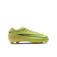 Nike Zoom Mercurial Vapor 16 Pro Gazon Naturel Chaussures de Foot (FG) Enfants Jaune Jaune Néon Orange