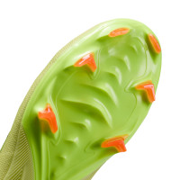 Nike Zoom Mercurial Vapor 16 Pro Gazon Naturel Chaussures de Foot (FG) Enfants Jaune Jaune Néon Orange
