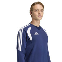Pull adidas Tiro 26 League Crew bleu foncé et blanc