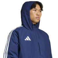 adidas Tiro 26 Lange Winterjas Donkerblauw Wit