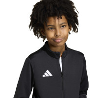 Survêtement adidas Entrada 26 à fermeture éclair intégrale pour Enfants, noir et blanc