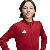 Veste d'entraînement adidas Entrada 26 pour Enfants, rouge et blanc