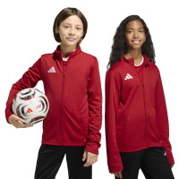 Veste d'entraînement adidas Entrada 26 pour Enfants, rouge et blanc