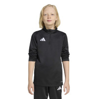 Survêtement adidas Entrada 26 à 1/4 fermeture éclair pour enfants, noir et blanc