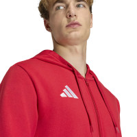 Gilet adidas Entrada 26 rouge et blanc