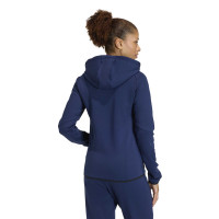 Combinaison de jogging zippée adidas Tiro Travel pour femmes, bleu foncé