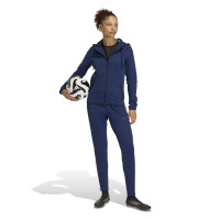 Combinaison de jogging zippée adidas Tiro Travel pour femmes, bleu foncé