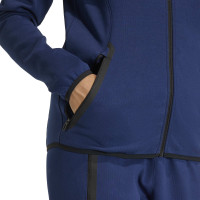 Combinaison de jogging zippée adidas Tiro Travel pour femmes, bleu foncé