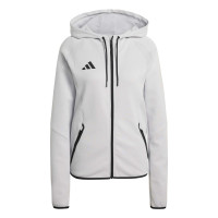 Combinaison de jogging zippée adidas Tiro Travel pour femmes, gris