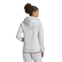 Combinaison de jogging zippée adidas Tiro Travel pour femmes, gris