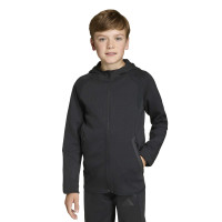 Combinaison de jogging à fermeture éclair intégrale adidas Tiro Travel pour Enfants, noire
