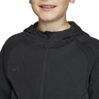Combinaison de jogging à fermeture éclair intégrale adidas Tiro Travel pour Enfants, noire