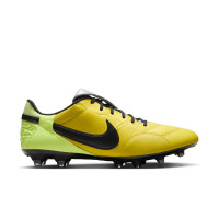 Nike Premier III Gazon Naturel Chaussures de Foot (FG) Jaune Noir Jaune Néon