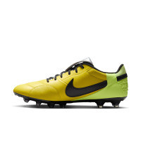 Nike Premier III Gazon Naturel Chaussures de Foot (FG) Jaune Noir Jaune Néon