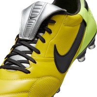 Nike Premier III Gazon Naturel Chaussures de Foot (FG) Jaune Noir Jaune Néon