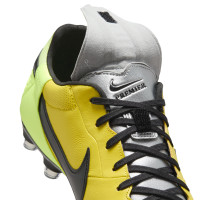 Nike Premier III Gazon Naturel Chaussures de Foot (FG) Jaune Noir Jaune Néon