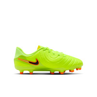 Nike Tiempo Legend 10 Academy Gras / Kunstgras Voetbalschoenen (MG) Kids Neongeel Zwart Oranje