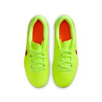 Nike Tiempo Legend 10 Academy Gras / Kunstgras Voetbalschoenen (MG) Kids Neongeel Zwart Oranje