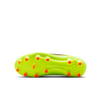 Nike Tiempo Legend 10 Academy Gras / Kunstgras Voetbalschoenen (MG) Kids Neongeel Zwart Oranje