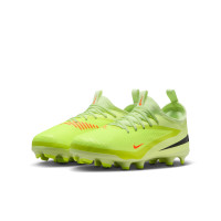 Nike Phantom 6 Low Academy Gazon Naturel Artificiel Chaussures de Foot (MG) Enfants Jaune Orange Noir