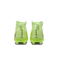 Nike Phantom 6 High Club Gazon Naturel Artificiel Chaussures de Foot (MG) Enfants Bleu Clair Rouge Vif Noir