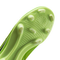 Nike Phantom 6 High Club Gazon Naturel Artificiel Chaussures de Foot (MG) Enfants Bleu Clair Rouge Vif Noir