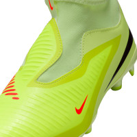 Nike Phantom 6 High Academy Veterloze Gras / Kunstgras Voetbalschoenen (MG) Kids Geel Oranje Zwart