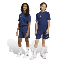 Pantalon d'entraînement adidas Entrada 26 Sweat pour Enfants, bleu foncé et blanc
