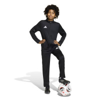 Survêtement adidas Entrada 26 à fermeture éclair intégrale pour Enfants, gris et noir
