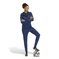 Combinaison de jogging zippée adidas Tiro Travel pour femmes, bleu foncé