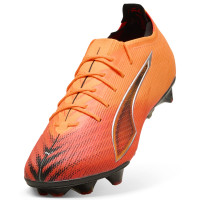 PUMA Ultra 6 Ultimate Carbon Gazon Naturel Chaussures de Foot (FG) Femmes Orange Noir Argenté