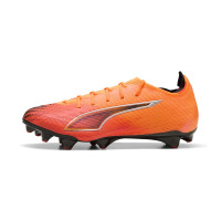 PUMA Ultra 6 Ultimate Carbon Gazon Naturel Chaussures de Foot (FG) Femmes Orange Noir Argenté