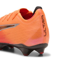 PUMA Ultra 6 Ultimate Carbon Gazon Naturel Chaussures de Foot (FG) Femmes Orange Noir Argenté