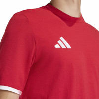 T-shirt décontracté adidas Entrada 26 rouge et blanc