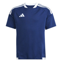 Maillot de football adidas Tiro 26 Competition pour Enfants, bleu foncé et blanc