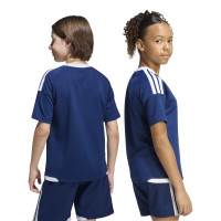 Maillot de football adidas Tiro 26 Competition pour Enfants, bleu foncé et blanc