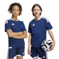 Maillot de football adidas Tiro 26 Competition pour Enfants, bleu foncé et blanc