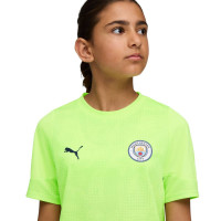 PUMA Manchester City Ensemble Training 2025-2026 Enfants Vert Clair Bleu Foncé