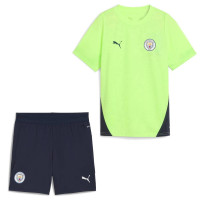 PUMA Manchester City Ensemble Training 2025-2026 Enfants Vert Clair Bleu Foncé
