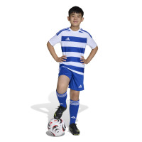 Maillot de football adidas Hooped 26 pour Enfants, blanc et bleu