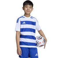 Maillot de football adidas Hooped 26 pour Enfants, blanc et bleu
